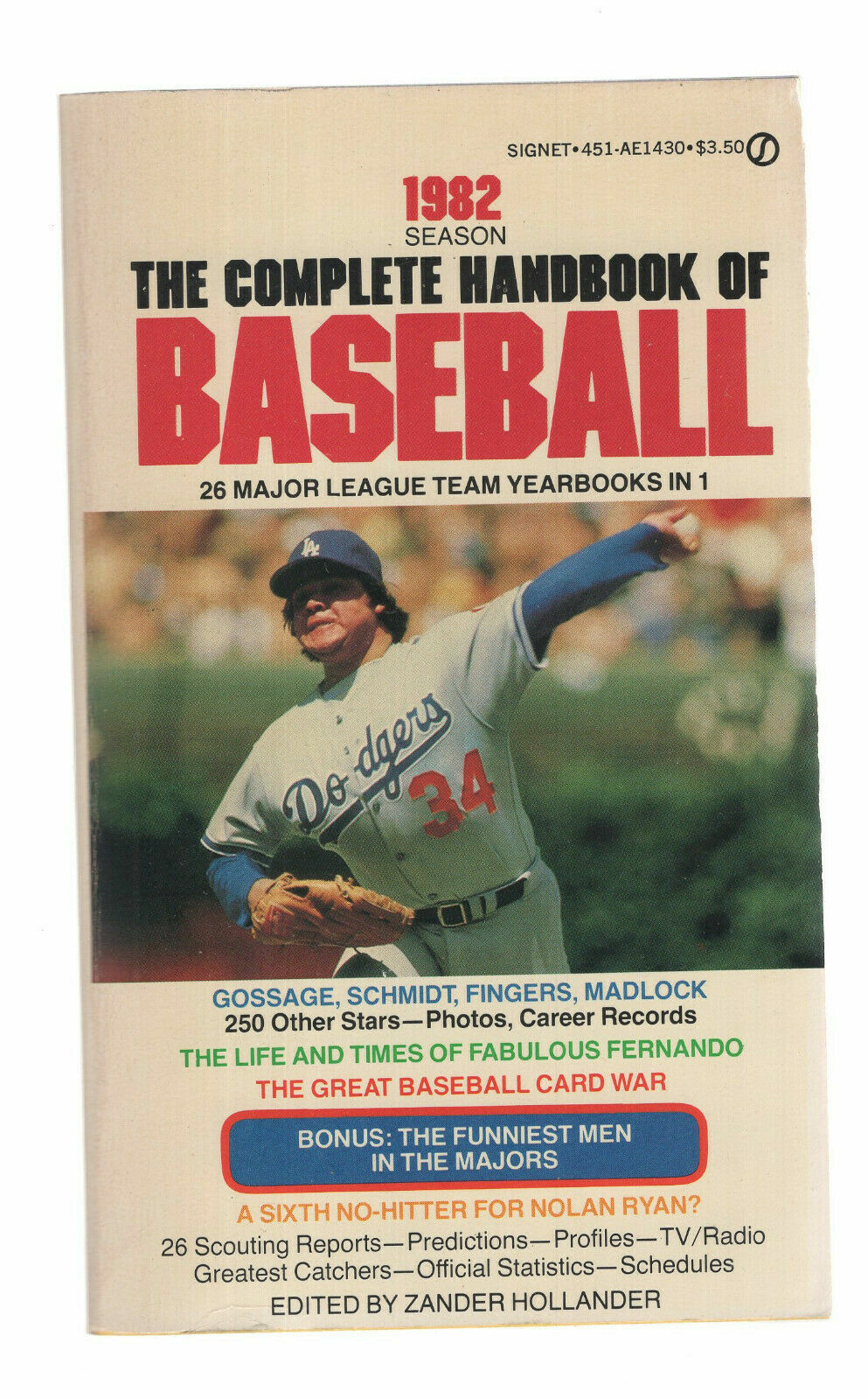 1982 MLB HANDBOOK OF BASEBALL VINTAGE PAPERBACK BOOK AMAZING CONDITION+RARE
