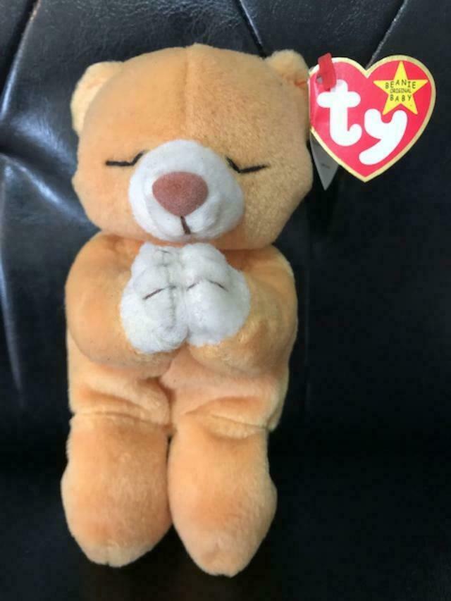 HOPE BEAR RETIRED BEANIE BABY VERY RARE WITH MULTIPLE ERRORS SPELLING+YEAR COLLECTIBLE MEMORABILIA