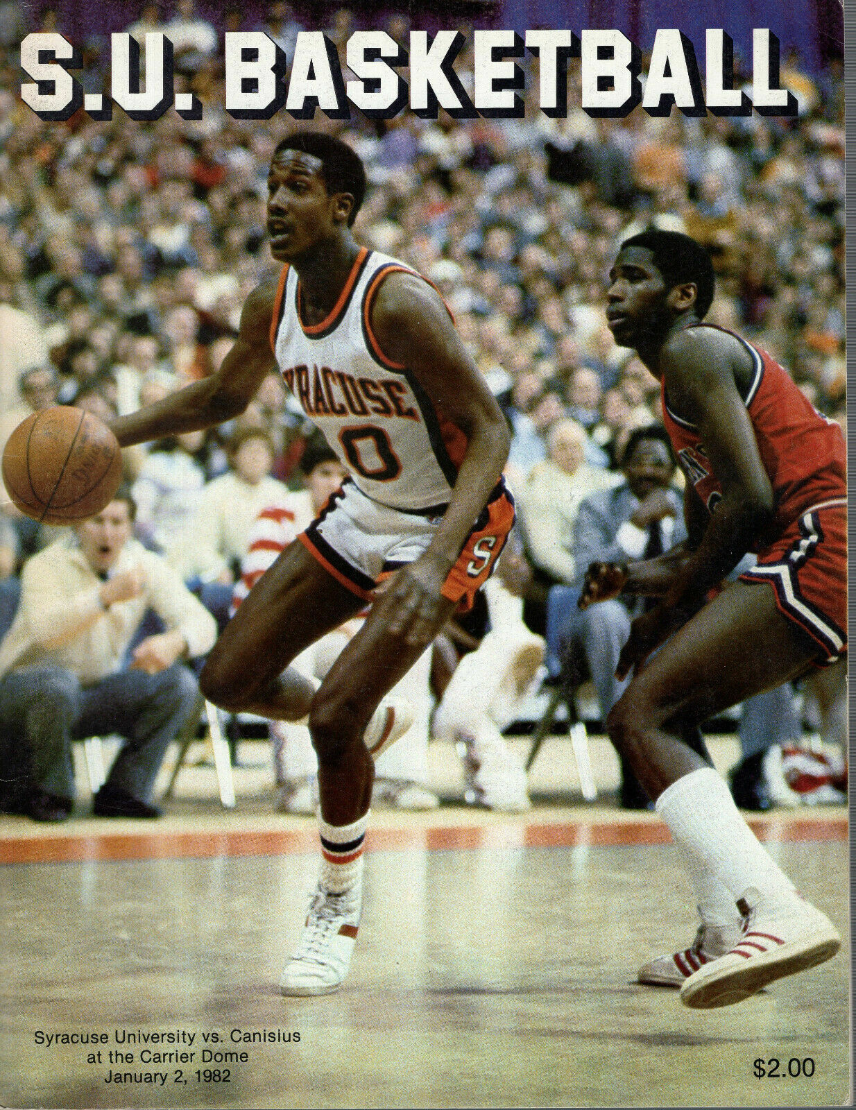 SYRACUSE BASKETBALL 1982 GAME PROGRAM AT CARRIER DOME GENE WALDRON COVER COLLECTIBLE MEMORABILIA