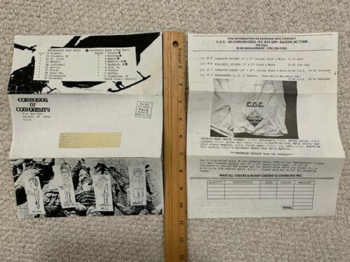 CORROSION OF CONFORMITY COC VINTAGE NEWSLETTER LATE 80'S AWESOME+VERY RARE