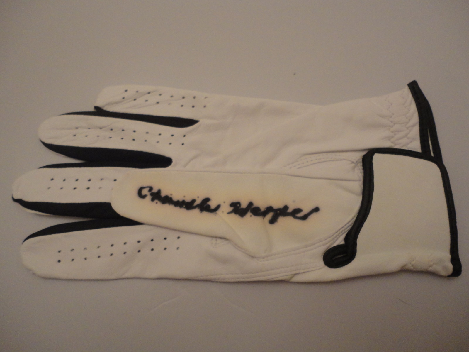 CHANDLER HARPER HAND SIGNED GOD BLESS AMERICA GOLF GLOVE+COA 1950 PGA CHAMPION