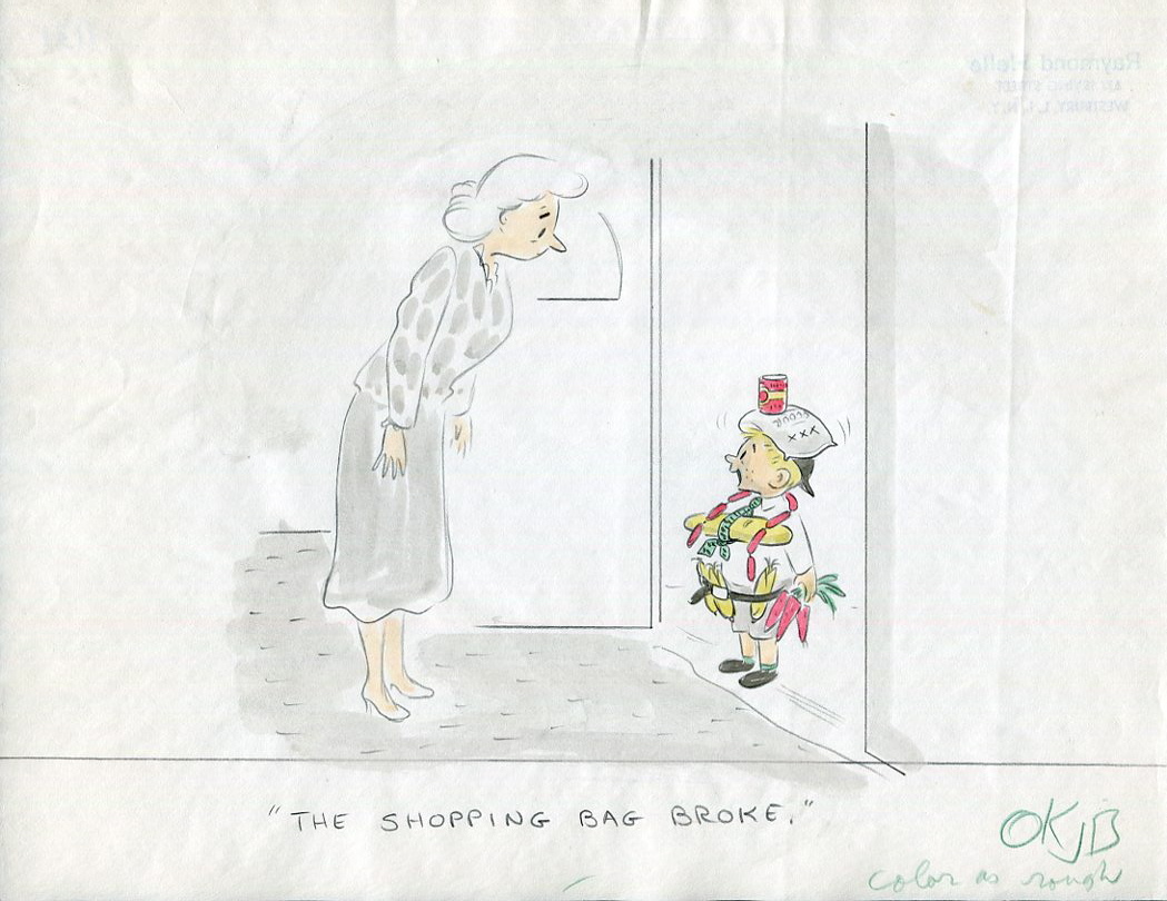 RAYMOND HELLE AMAZING ORIGINAL ARTWORK EARLY 50s RARE SATURDAY EVENING POST