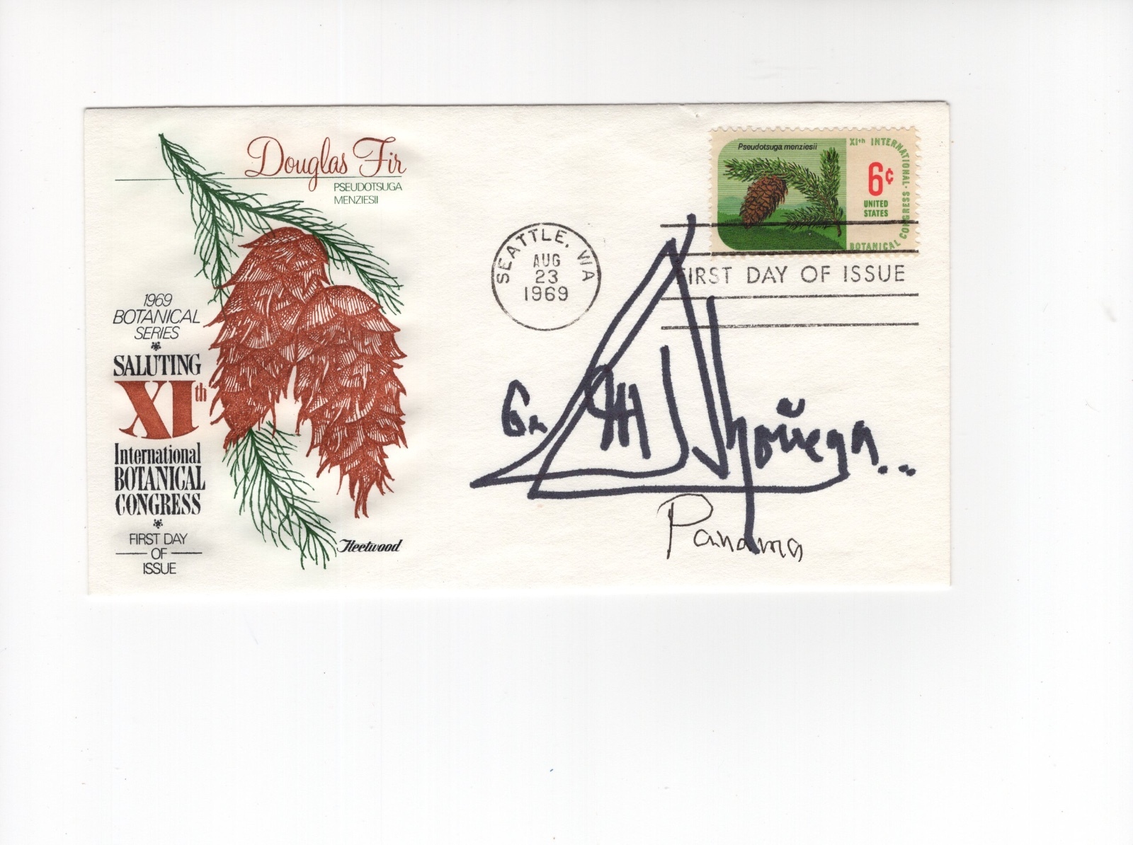 MANUEL NORIEGA HAND SIGNED 1969 FIRST DAY COVER AWESOME+RARE JSA
