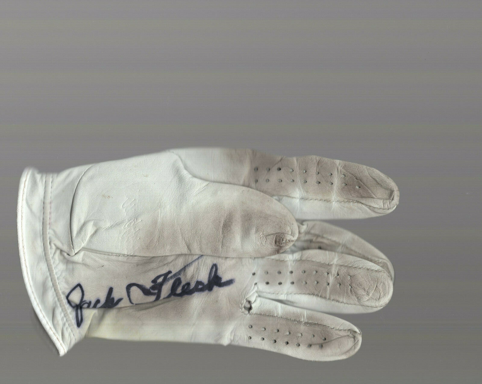 JACK FLECK HAND SIGNED USED TITLEIST GOLF GLOVE+COA 1955 US OPEN CHAMPION
