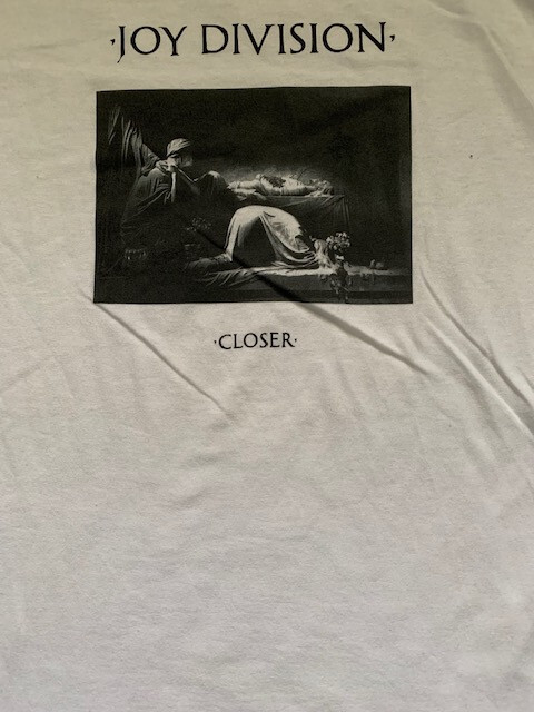 JOY DIVISION CLOSER WHITE T-SHIRT AWESOME+RARE GREAT GRAPHICS VINTAGE XL COLLECTIBLE MEMORABILIA