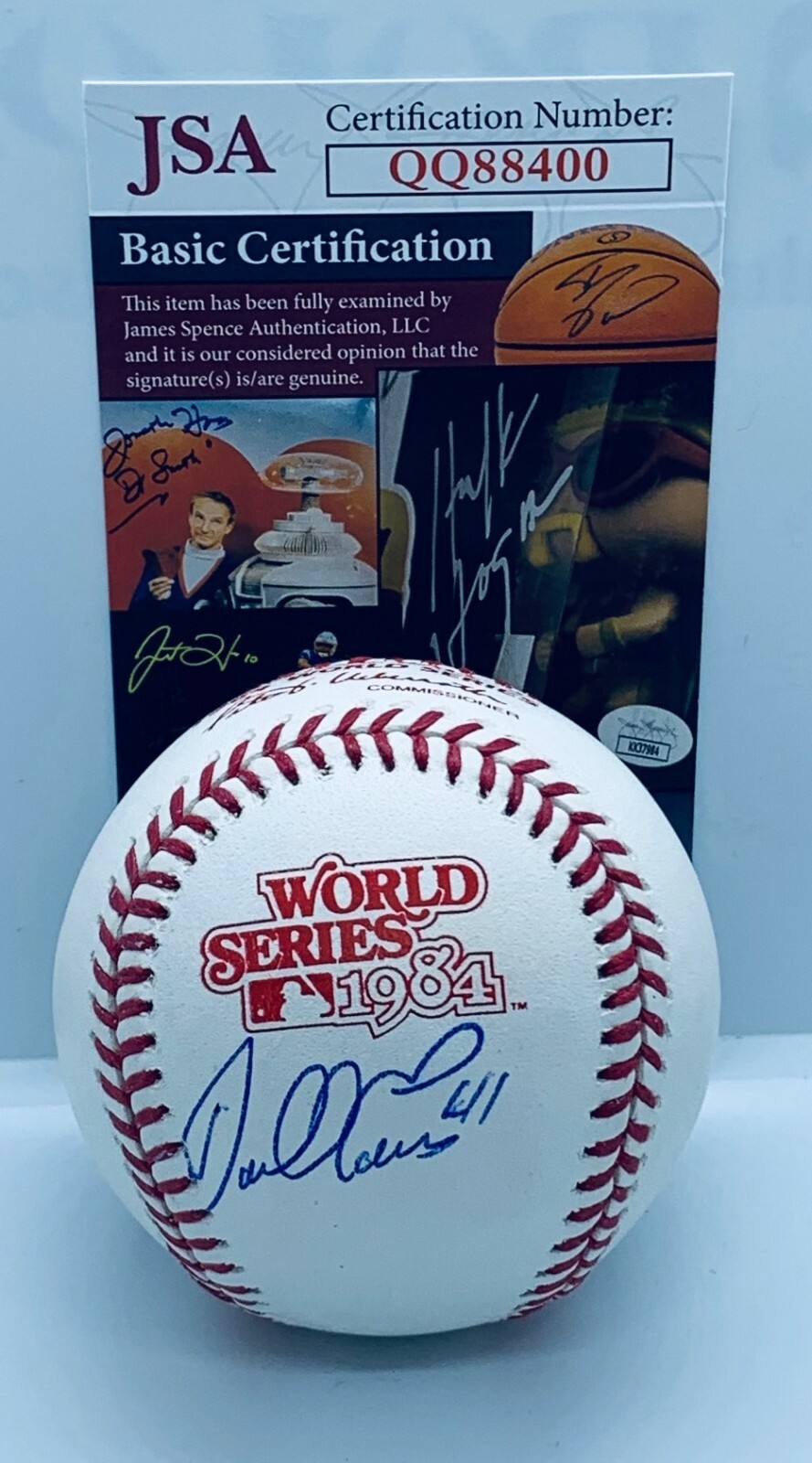 Darrell Evans Detroit Tigers signed 1984 World Series Baseball Ball JSA