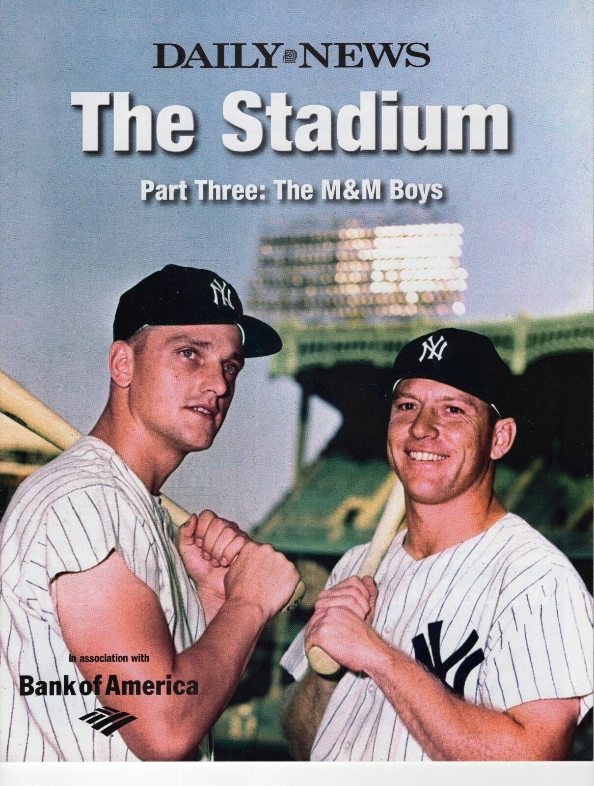 DAILY NEWS THE STADIUM YANKEES MAGAZINE MANTLE+MARIS AMAZING CONDITION
