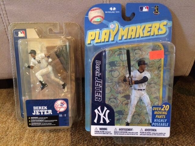 DEREK JETER LOT OF 2 MCFARLANE FIGURES NEW IN BOX AWESOME NY YANKEES