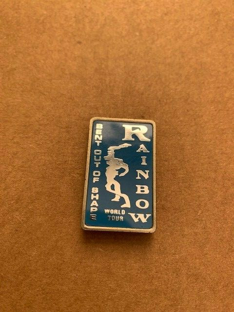 RAINBOW BENT OUT OF SHAPE 1983 WORLD TOUR PIN RICHIE BLACKMORE VERY RARE