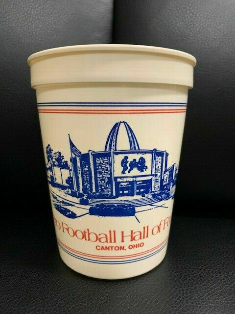 NFL PRO FOOTBALL HALL OF FAME VINTAGE PLASTIC CUP FROM 1970's AWESOME+RARE