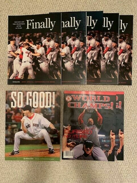 BOSTON RED SOX LOT OF 8 WORLD SERIES CHAMPIONS MAGAZINES GREAT CONDITION COLLECTIBLE MEMORABILIA