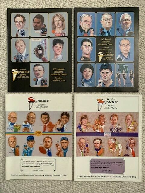 SYRACUSE NY SPORTS HALL OF FAME LOT OF 4 INDUCTION PROGRAMS GREAT CONDITION