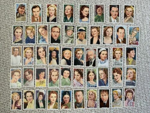 COMPLETE 48 CARD SET OF MOVIE STAR CARDS 1939 GABLE+GARBO AMAZING CONDITION