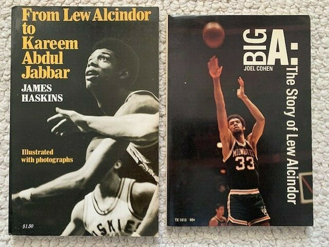 LEW ALCINDOR LOT OF 2 VINTAGE PAPERBACK BOOKS AMAZING CONDITION VERY RARE