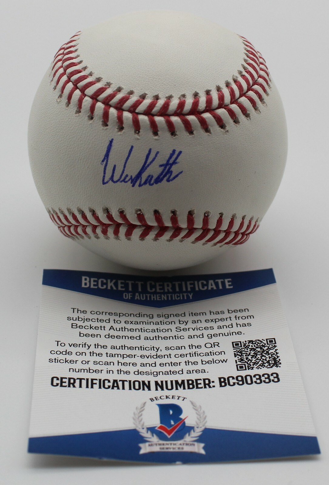 Wes Kath Signed Official Major League Baseball w/Beckett COA BC90333 White Sox