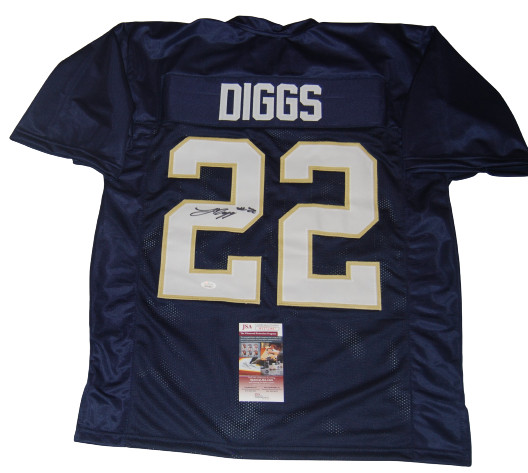LOGAN DIGGS signed (NOTRE DAME FIGHTING IRISH) Blue XL custom jersey JSA