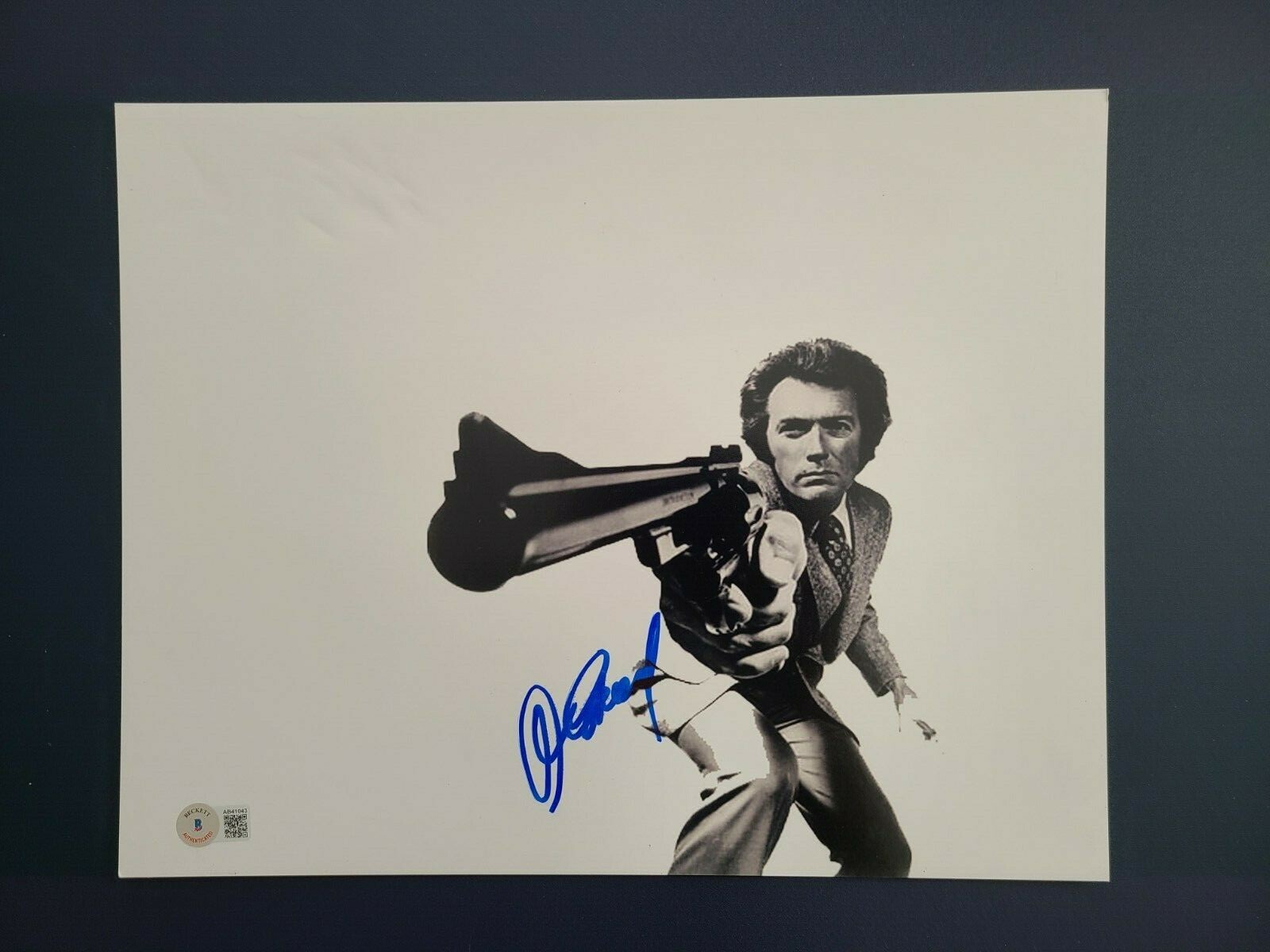 CLINT EASTWOOD signed 11x14 DIRTY HARRY photo Beckett BAS LOA
