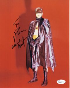 ADAM WEST HAND SIGNED 8×10 COLOR PHOTO GREAT POSE AS BATMAN TO RON JSA COLLECTIBLE MEMORABILIA