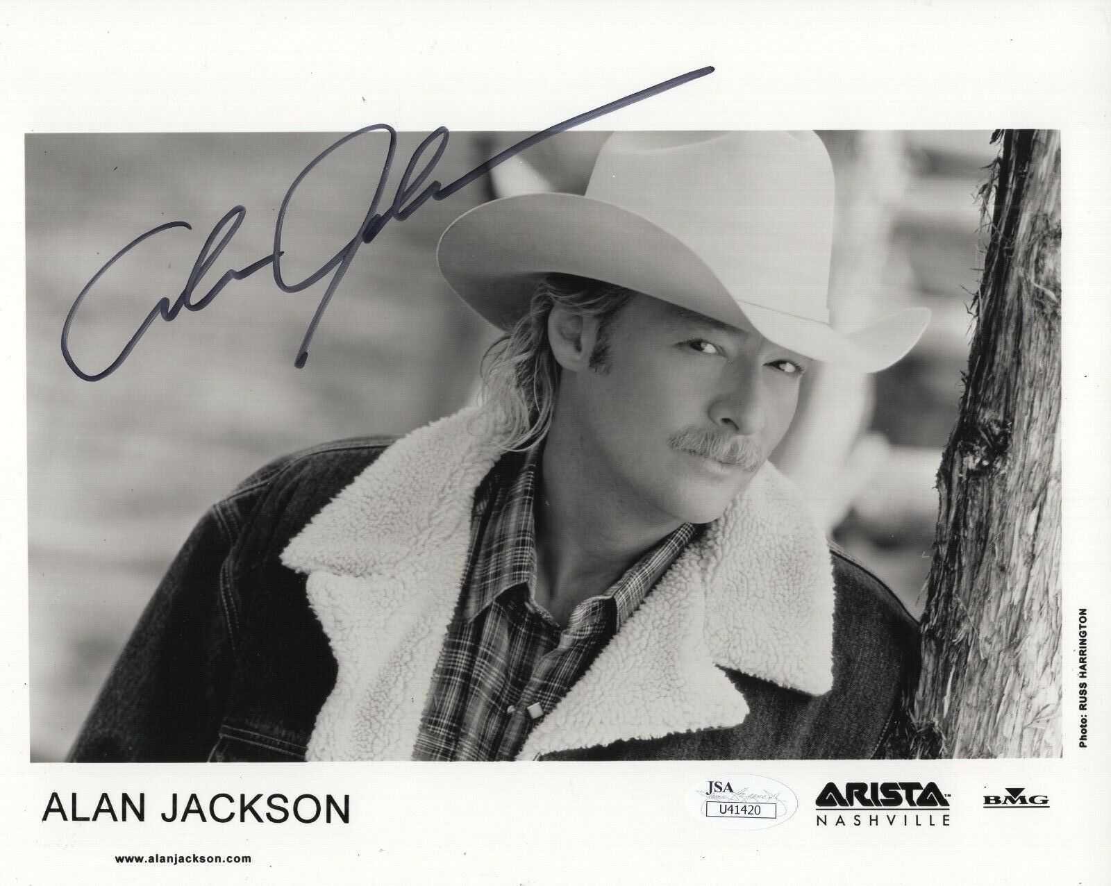 ALAN JACKSON HAND SIGNED 8x10 PHOTO+COA HANDSOME+SEXY COUNTRY SINGER ...