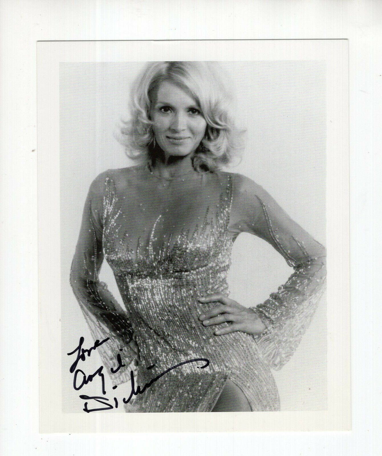 Angie Dickinson Hand Signed 4x5 Photocoa Gorgeous Hollywood Legend Autographia 