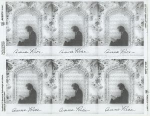 ANNE RICE HAND SIGNED SHEET OF 6 BOOKPLATES+COA INTERVIEW WITH A VAMPIRE COLLECTIBLE MEMORABILIA