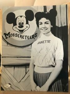 ANNETTE FUNICELLLO HAND SIGNED OVERSIZED 11×14 PHOTO MICKEY MOUSE CLUB JSA COLLECTIBLE MEMORABILIA
