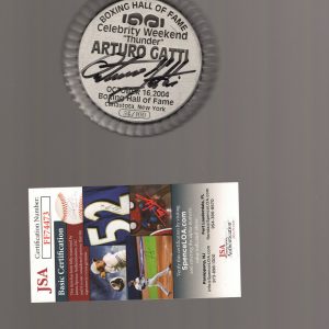 ARTURO GATTI HAND SIGNED BOXING HOF PAPERWEIGHT+JSA VERY RARE 34/100