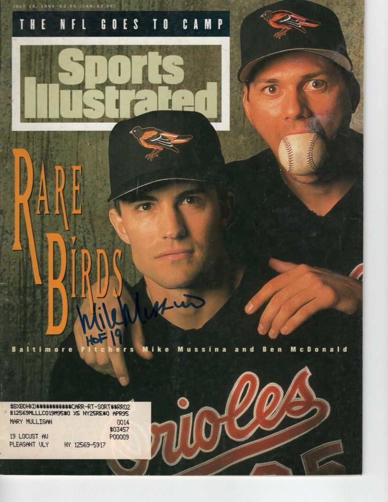 BALTIMORE ORIOLES MIKE MUSSINA SIGNED SPORTS ILLUSTRATED MAGAZINE 7/18/1994 COLLECTIBLE MEMORABILIA