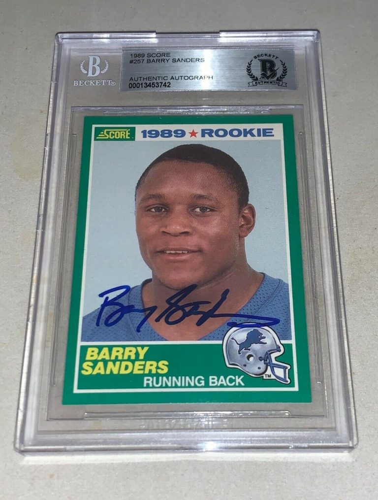 1989 Score Barry good Sanders RC #257