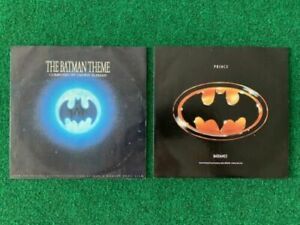 BATMAN LOT OF 2 VINTAGE 7 INCH 45's PRINCE BATDANCE+THEME BY DANNY ELFMAN