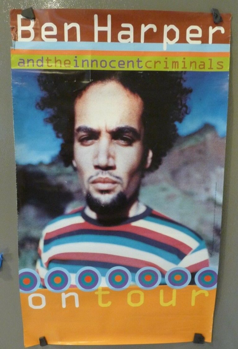 BEN HARPER 1999 18×30 PROMO CONCERT TOUR LP CD RECORD POSTER COLLECTIBLE MEMORABILIA