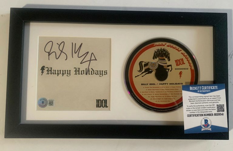 Music Billy Idol Signed Autographed Happy Holidays CD outlets Cover JSA COA