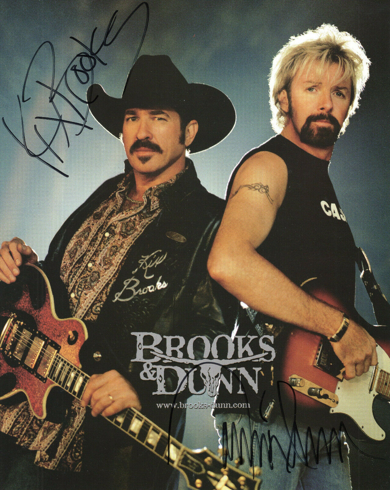 BROOKS+DUNN HAND SIGNED 8x10 COLOR PHOTO+COA SIGNED BY BOTH AMAZING ...