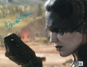 CARRIE COON SIGNED AVENGERS PROXIMA MIDNIGHT 8×10 PHOTO W/BECKETT COA BC89042 COLLECTIBLE MEMORABILIA