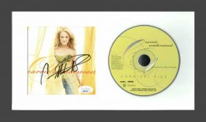 CARRIE UNDERWOOD SIGNED AUTOGRAPH CARNIVAL RIDE FRAMED CD DISPLAY – RARE! W/ JSA COLLECTIBLE MEMORABILIA