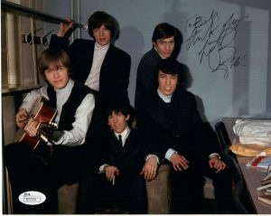 CHARLIE WATTS HAND SIGNED 8×10 PHOTO STONES GROUP PHOTO TO BILL JSA COLLECTIBLE MEMORABILIA