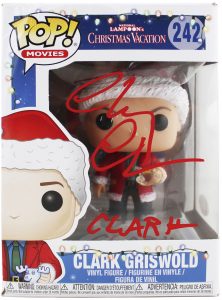 CHEVY CHASE CHRISTMAS VACATION CLARK SIGNED FUNKO POP VINYL FIGURE BAS #WD24651 COLLECTIBLE MEMORABILIA