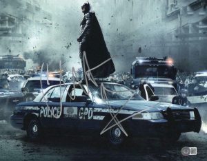 CHRISTIAN BALE SIGNED 11X14 PHOTO THE DARK KNIGHT BATMAN AUTOGRAPH BECKETT 48 COLLECTIBLE MEMORABILIA