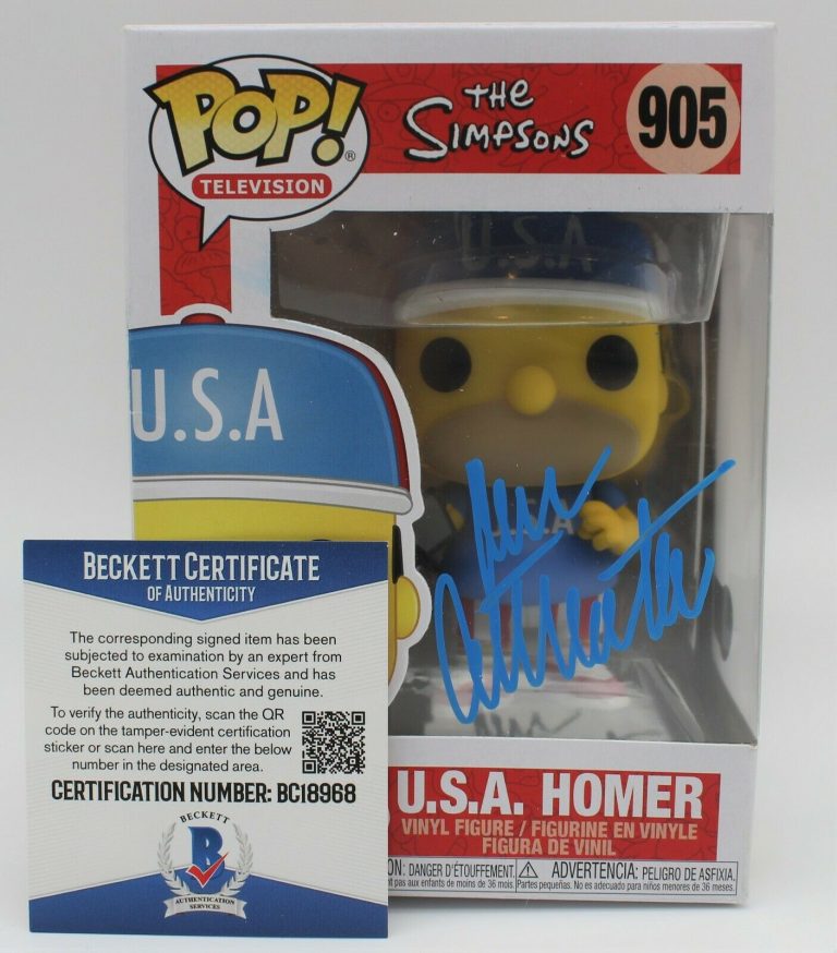 DAN CASTELLANETA SIGNED SIMPSONS HOMER FUNKO POP #905 W/BECKETT COA BC18968 COLLECTIBLE MEMORABILIA