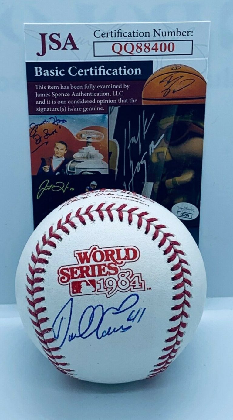 DARRELL EVANS DETROIT TIGERS SIGNED 1984 WORLD SERIES BASEBALL BALL JSA COLLECTIBLE MEMORABILIA