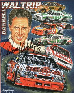 DARRELL WALTRIP HAND SIGNED 8×10 COLOR PHOTO+COA GREAT POSE NASCAR HOF COLLECTIBLE MEMORABILIA