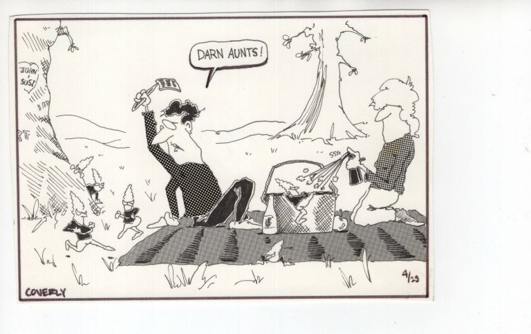 DAVE COVERLY SIGNED ORIGINAL ARTWORK FROM EARLY IN CAREER AWESOME+RARE COLLECTIBLE MEMORABILIA