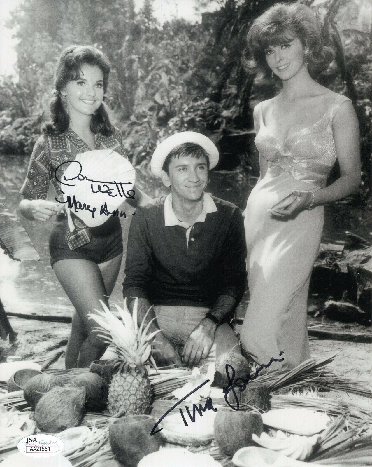 DAWN WELLS+TINA LOUISE HAND SIGNED 8x10 PHOTO GILLIGAN'S ISLAND JSA ...