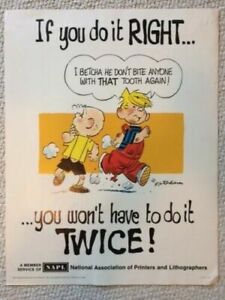 DENNIS THE MENACE HANK KETCHAM 17×22 POSTER FROM 1981 AWESOME+VERY RARE COLLECTIBLE MEMORABILIA