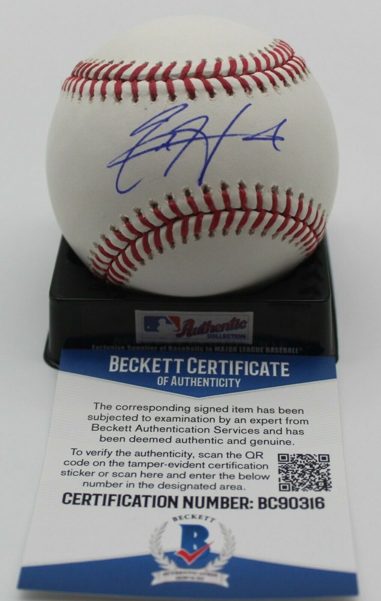 ED HOWARD SIGNED OFFICIAL MLB BASEBALL W/BECKETT COA BC90316 CHICAGO CUBS COLLECTIBLE MEMORABILIA