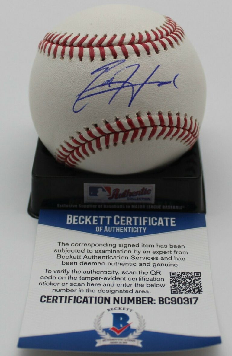ED HOWARD SIGNED OFFICIAL MLB BASEBALL W/BECKETT COA BC90317 CHICAGO CUBS COLLECTIBLE MEMORABILIA