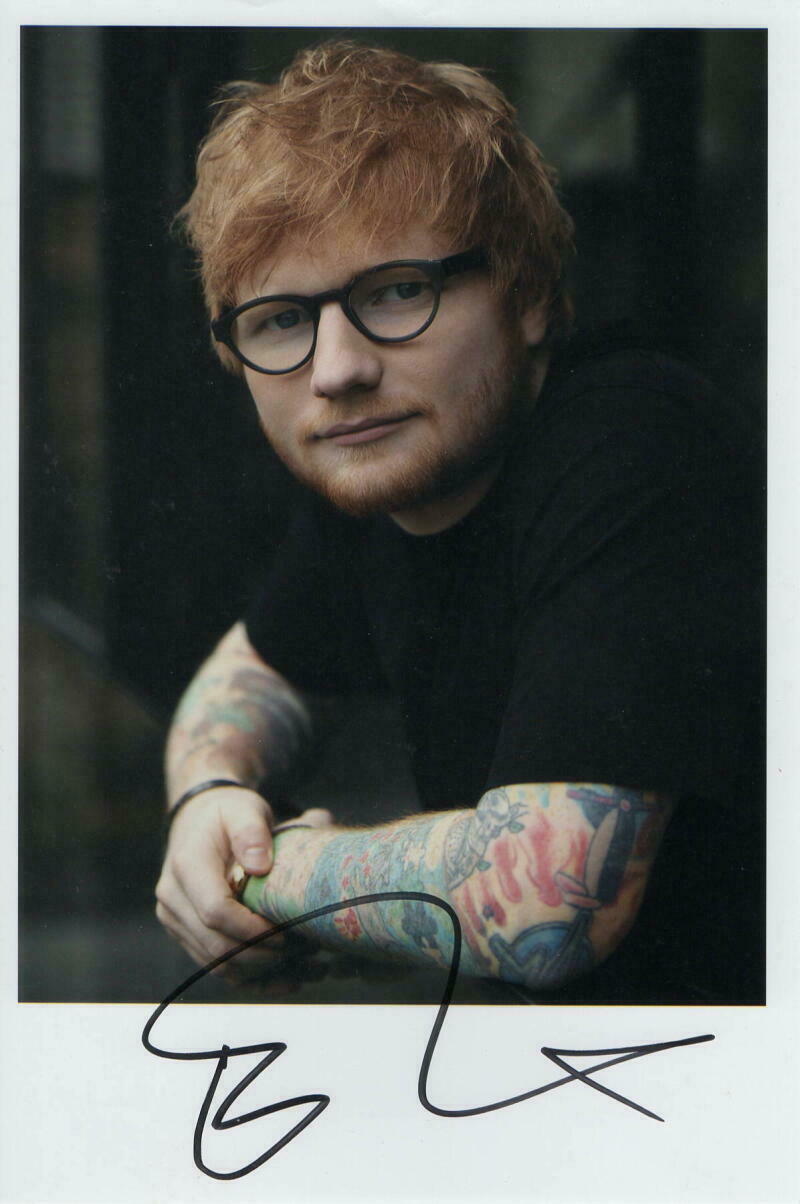 Ed Sheeran Signed Autograph 6x9 Photo Plus Multiply Divide Equals