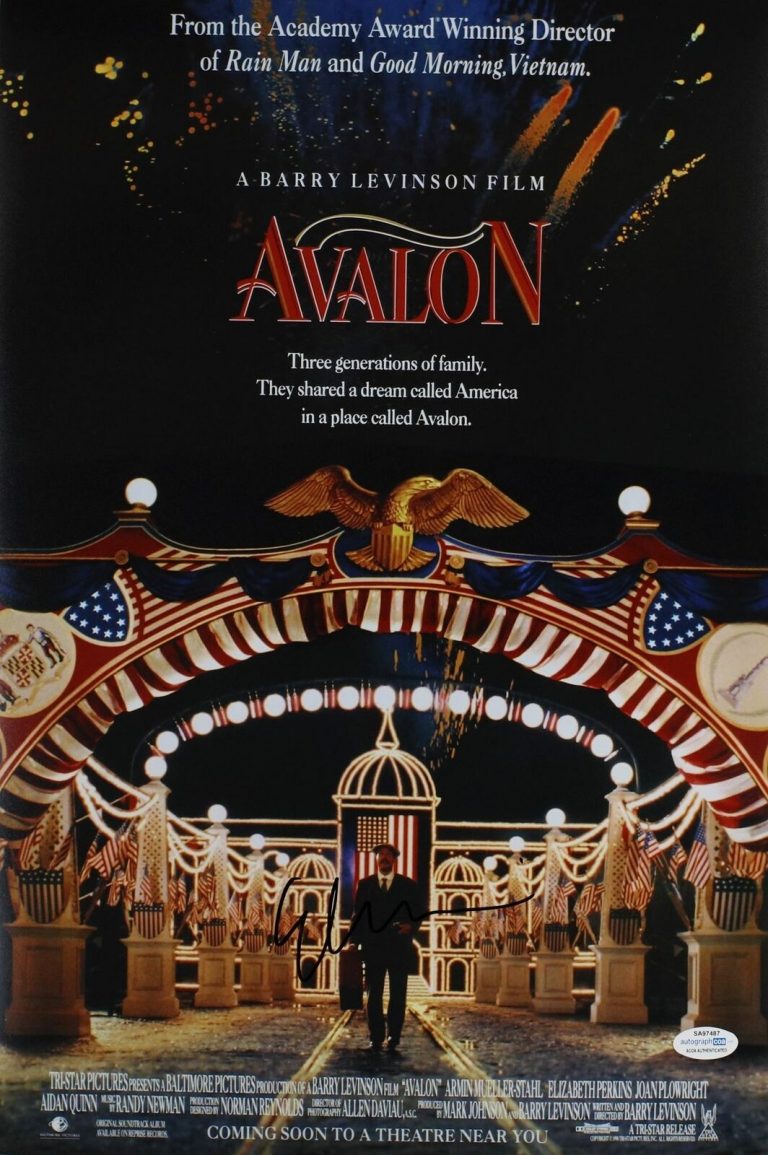 ELIZABETH PERKINS SIGNED AVALON 12X18 MOVIE POSTER ACOA COLLECTIBLE MEMORABILIA