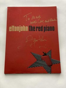 ELTON JOHN SIGNED AUTOGRAPH THE RED PIANO LAS VEGAS TOUR PROGRAM – VERY RARE JSA COLLECTIBLE MEMORABILIA