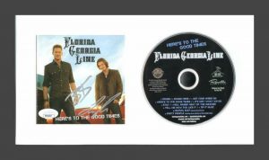 FLORIDA GEORGIA LINE SIGNED AUTOGRAPH HERE’S TO THE GOOD TIMES FRAMED CD DISPLAY COLLECTIBLE MEMORABILIA